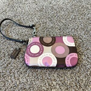 Purple Coach Wristlet
